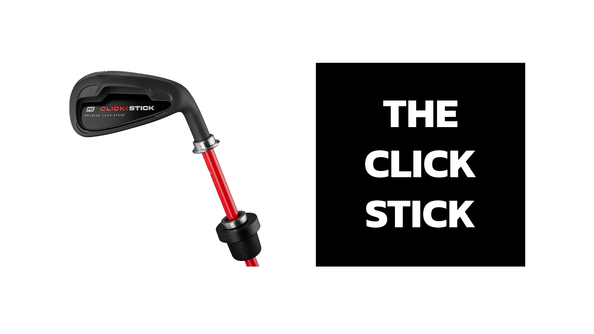 The Performance Golf Click Stick swing training aid.