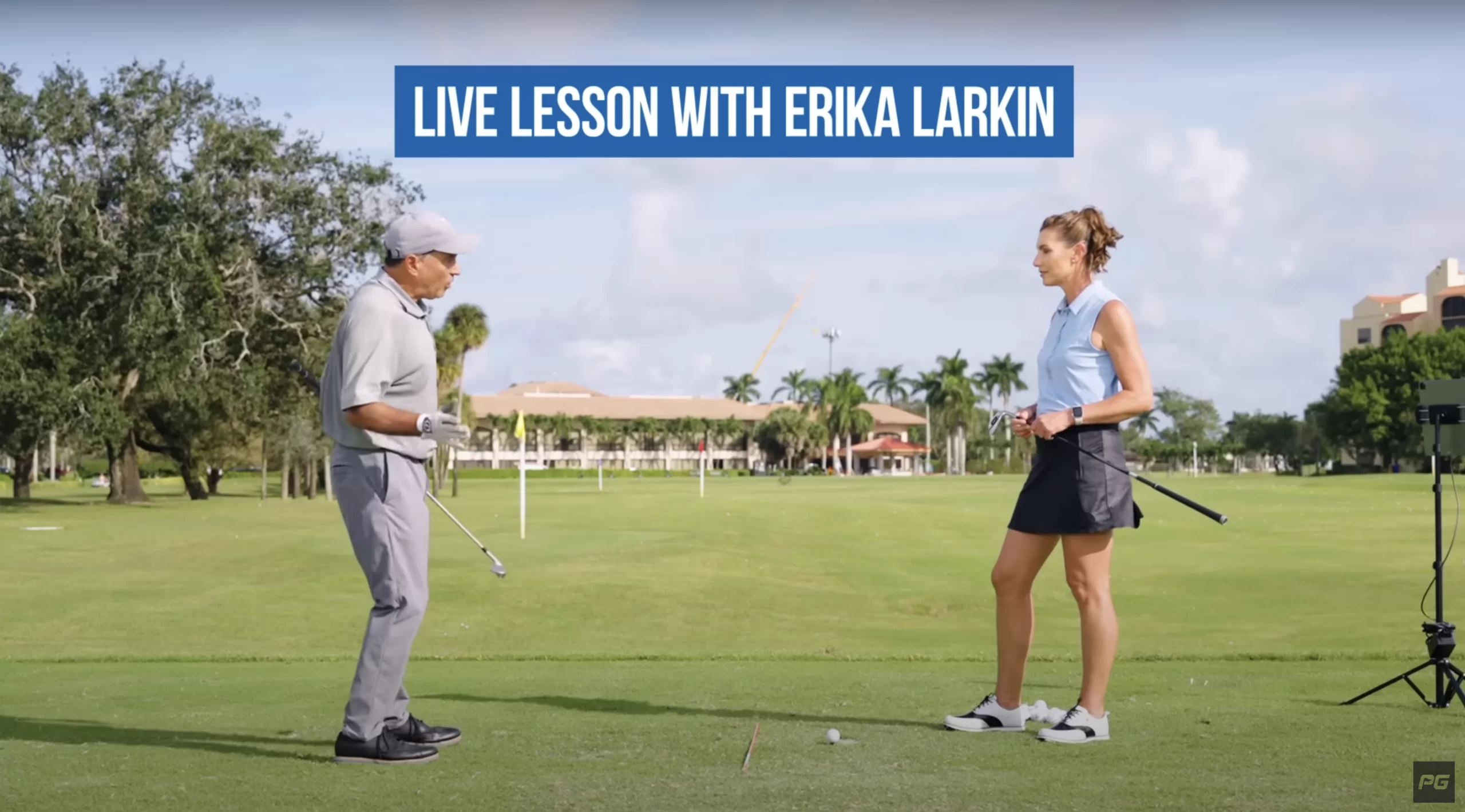 Performance Golf coach Erika Larkin providing a life lesson on the golf course.