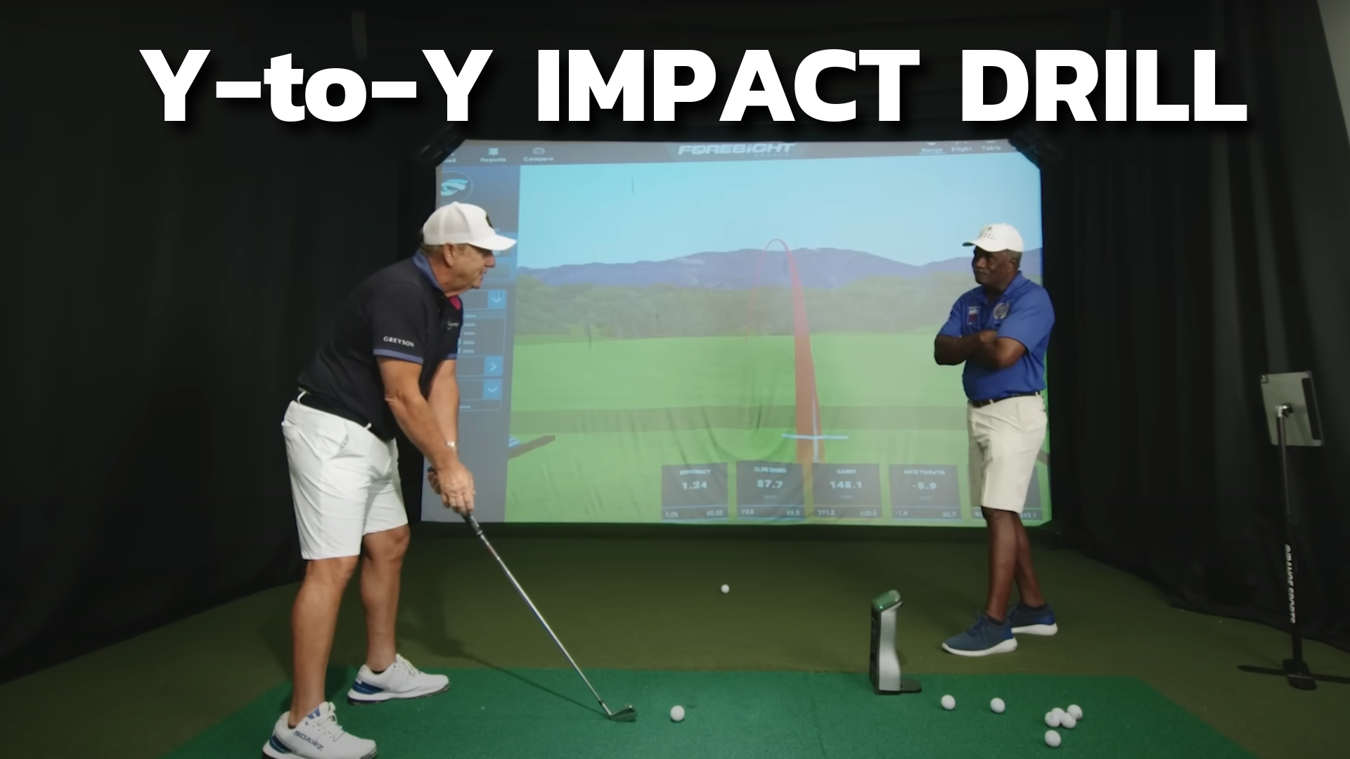 Performance Golf Coach Rick Smith gives a live lesson, teaching the y-to-y impact drill to improve golf swing consistency.